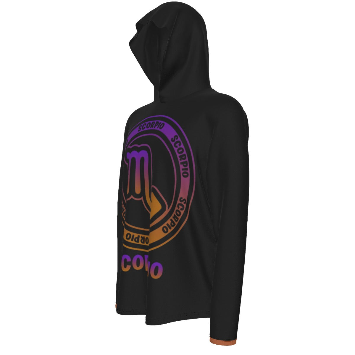 Scorpio Zodiac Pullover Hoodie with Logo and Thumb Hole