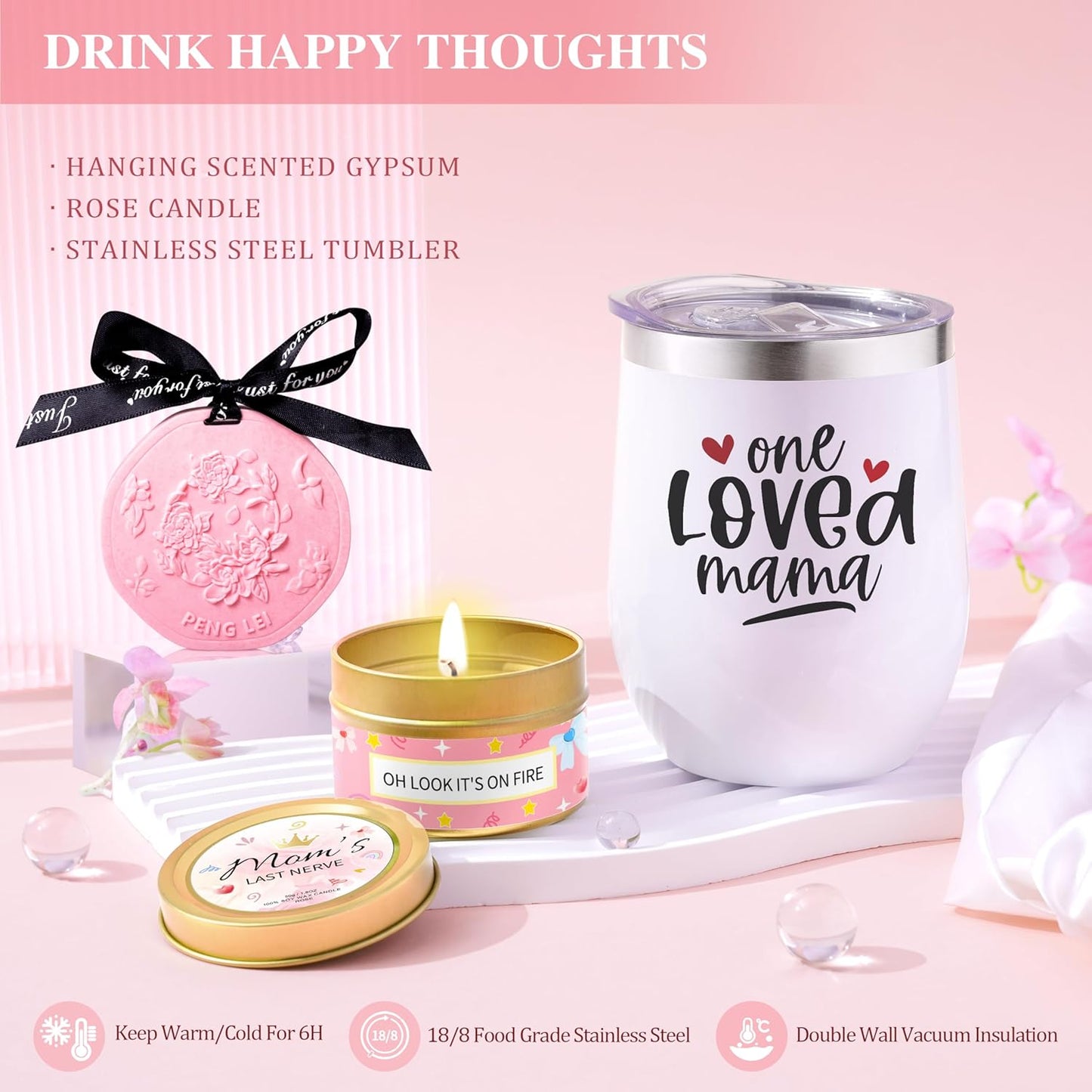 Mother's Day Baskets Gifts for Mom: 16 Pcs Luxury Self-Care