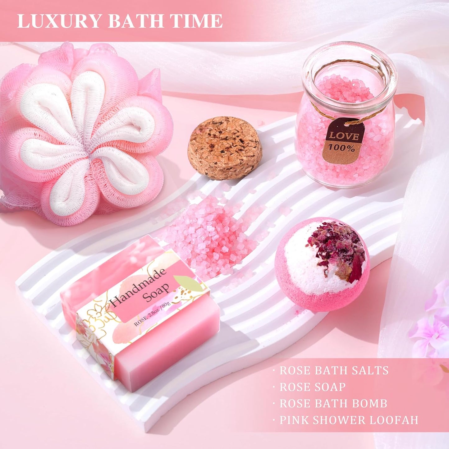 Mother's Day Baskets Gifts for Mom: 16 Pcs Luxury Self-Care