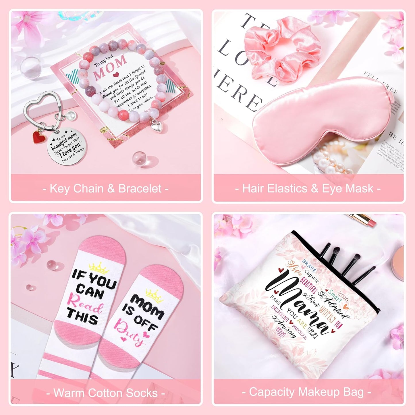 Mother's Day Baskets Gifts for Mom: 16 Pcs Luxury Self-Care