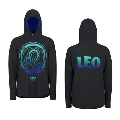 Leo Zodiac Pullover Hoodie with Logo and Thumb Hole