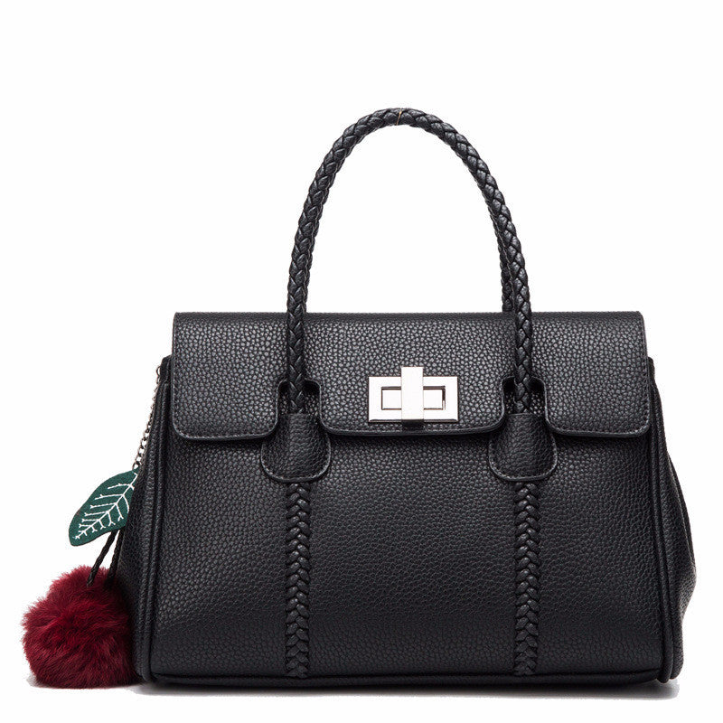 Leather Lychee Handbag