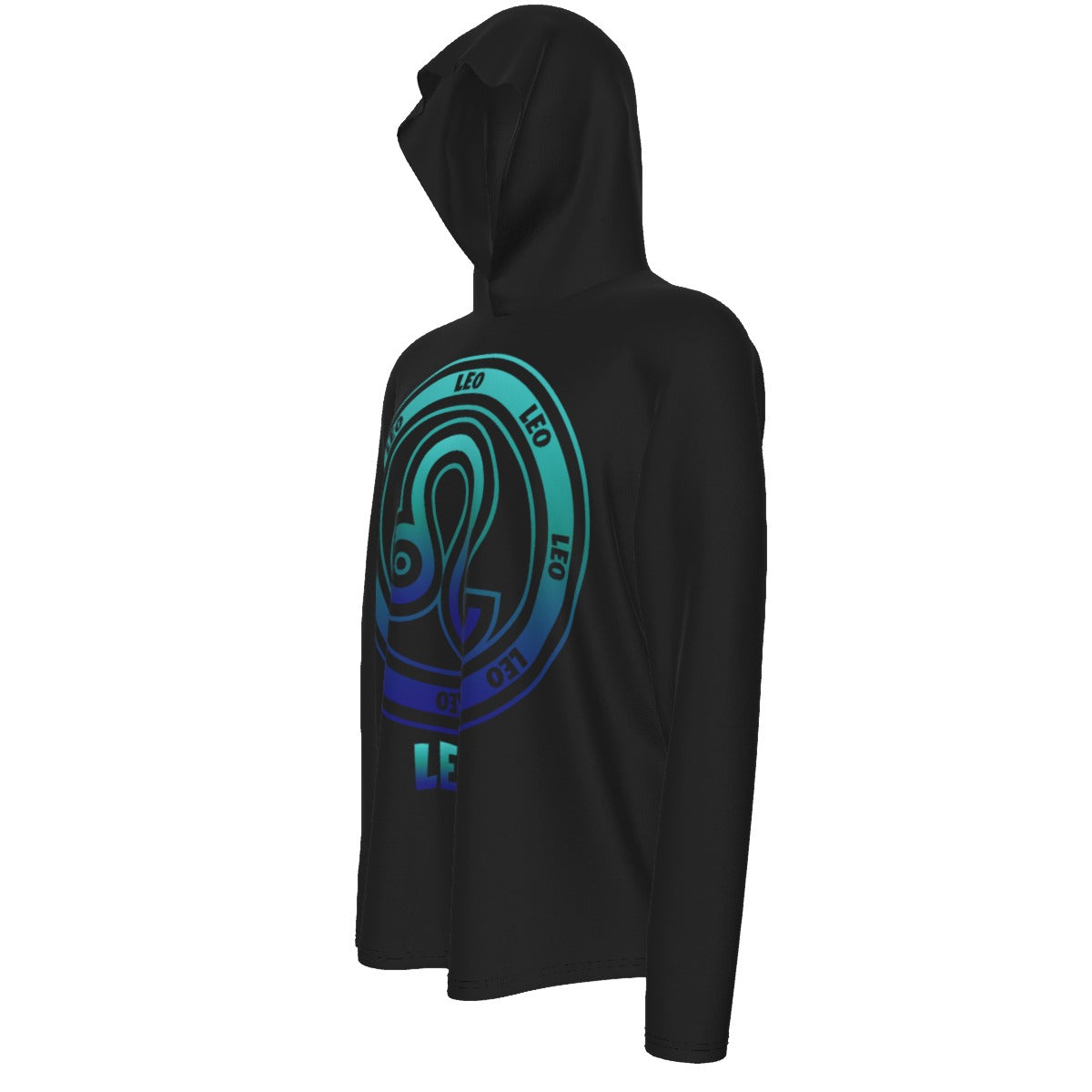 Leo Zodiac Pullover Hoodie with Logo and Thumb Hole