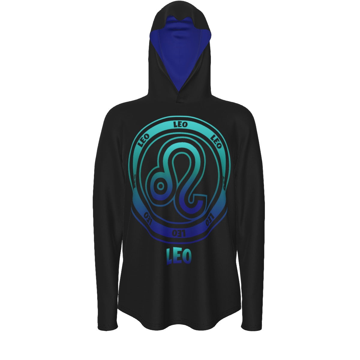 Leo Zodiac Pullover Hoodie with Logo and Thumb Hole