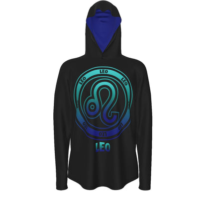 Leo Zodiac Pullover Hoodie with Logo and Thumb Hole