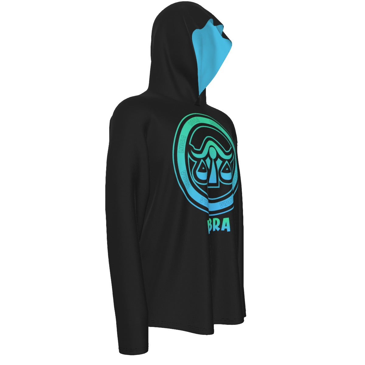 Libra Zodiac Pullover Hoodie with Logo and Thumb Hole