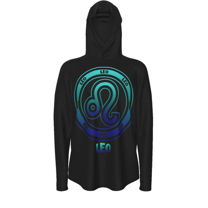 Leo Zodiac Pullover Hoodie with Logo and Thumb Hole