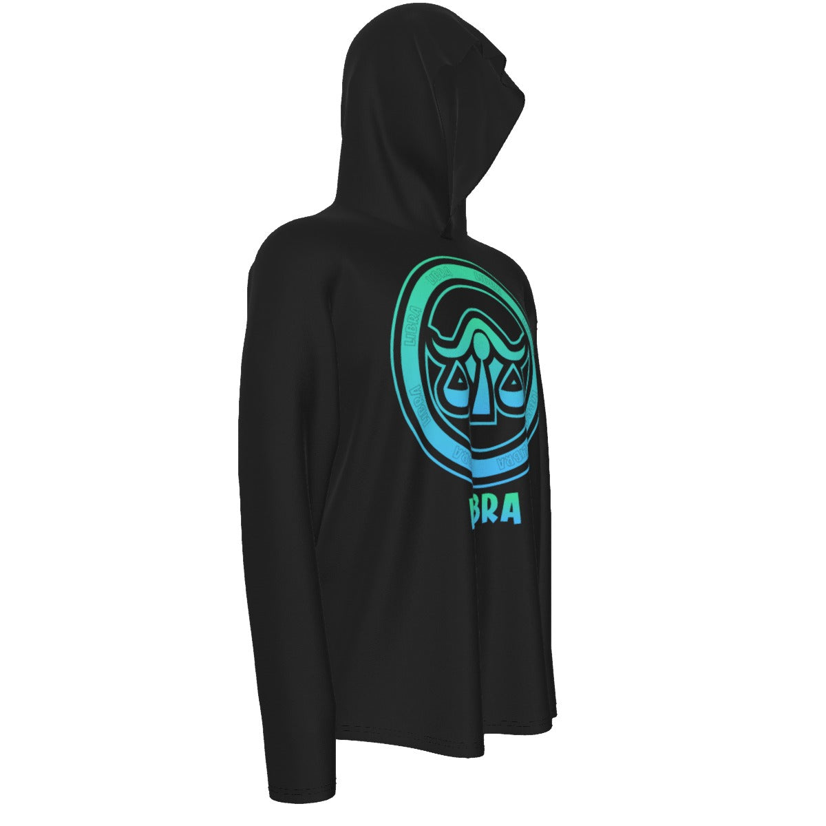 Libra Zodiac Pullover Hoodie with Logo and Thumb Hole