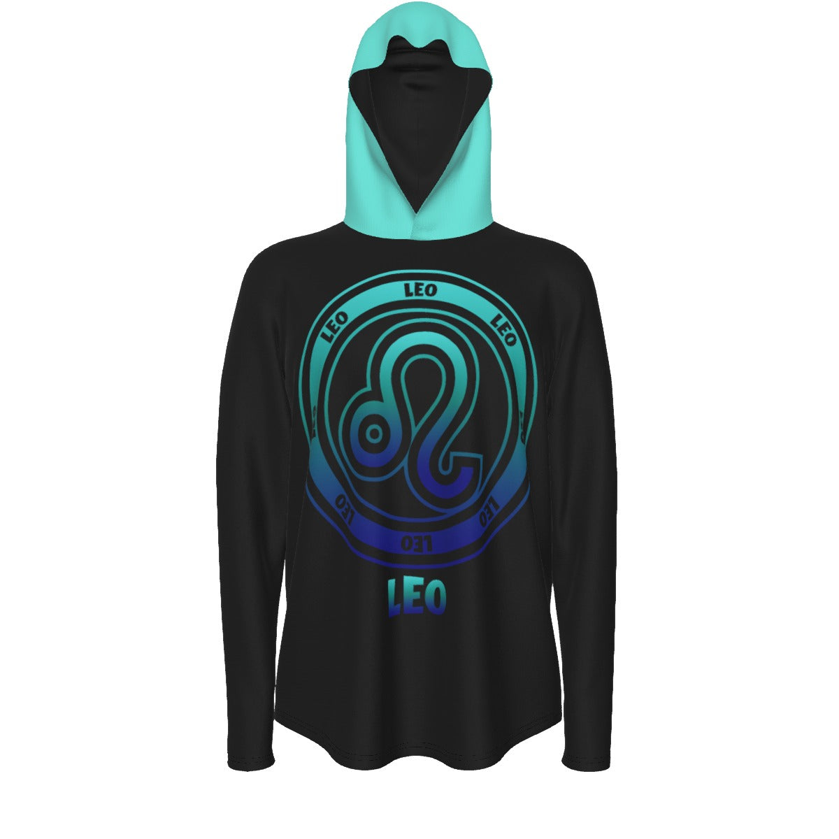 Leo Zodiac Pullover Hoodie with Logo and Thumb Hole