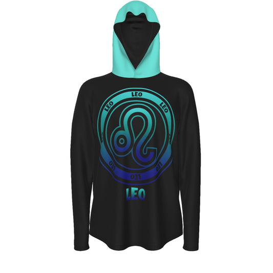 Leo Zodiac Pullover Hoodie with Logo and Thumb Hole