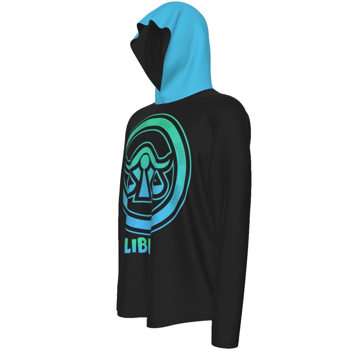 Libra Zodiac Pullover Hoodie with Logo and Thumb Hole