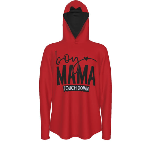 Boy Mama Touchdown Pullover Hoodie with Thumb Holes