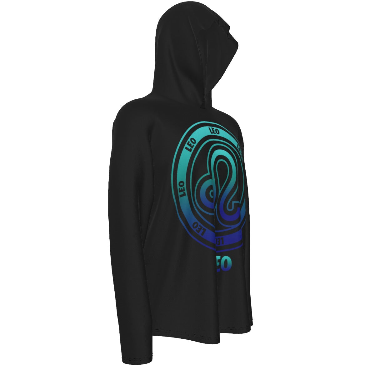 Leo Zodiac Pullover Hoodie with Logo and Thumb Hole