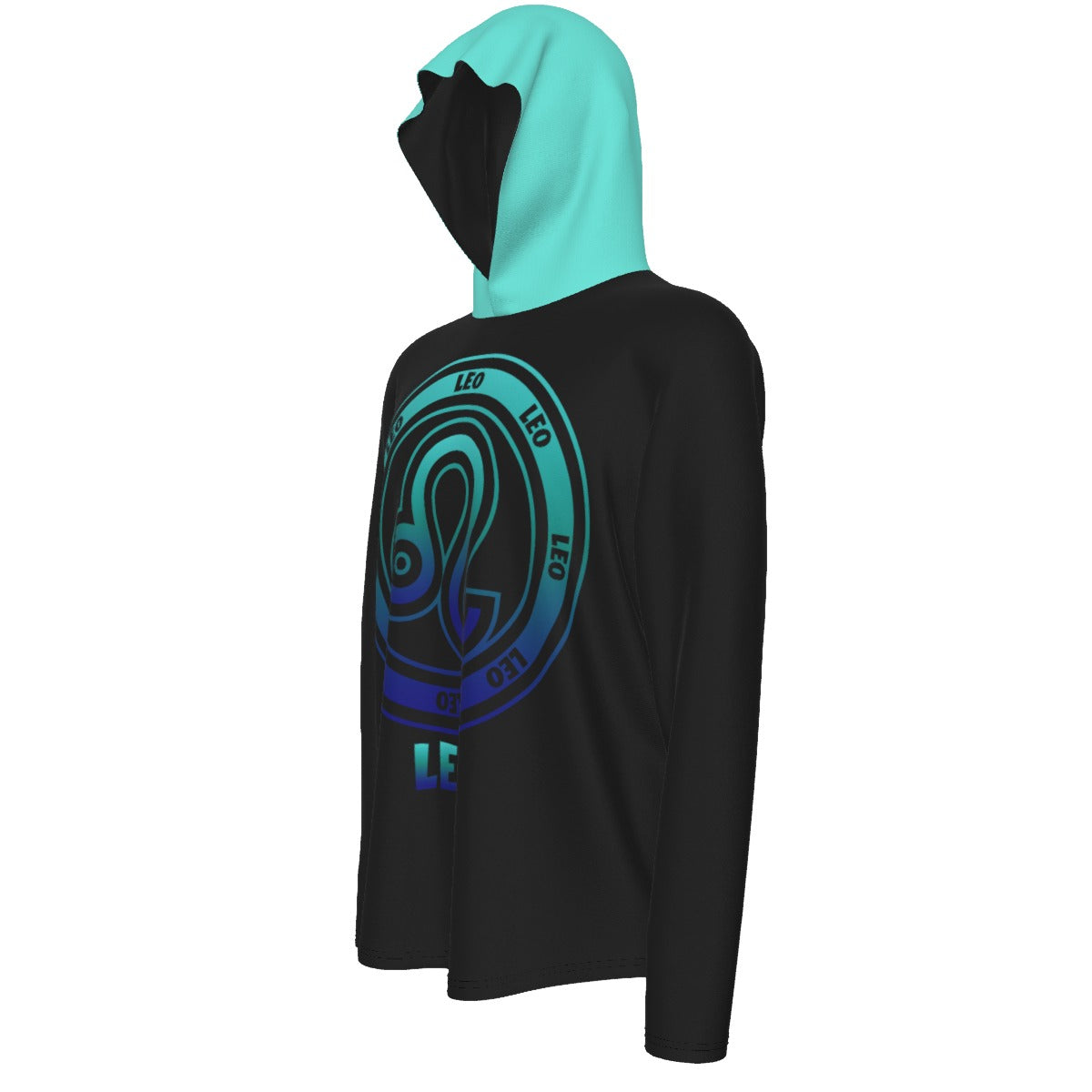 Leo Zodiac Pullover Hoodie with Logo and Thumb Hole