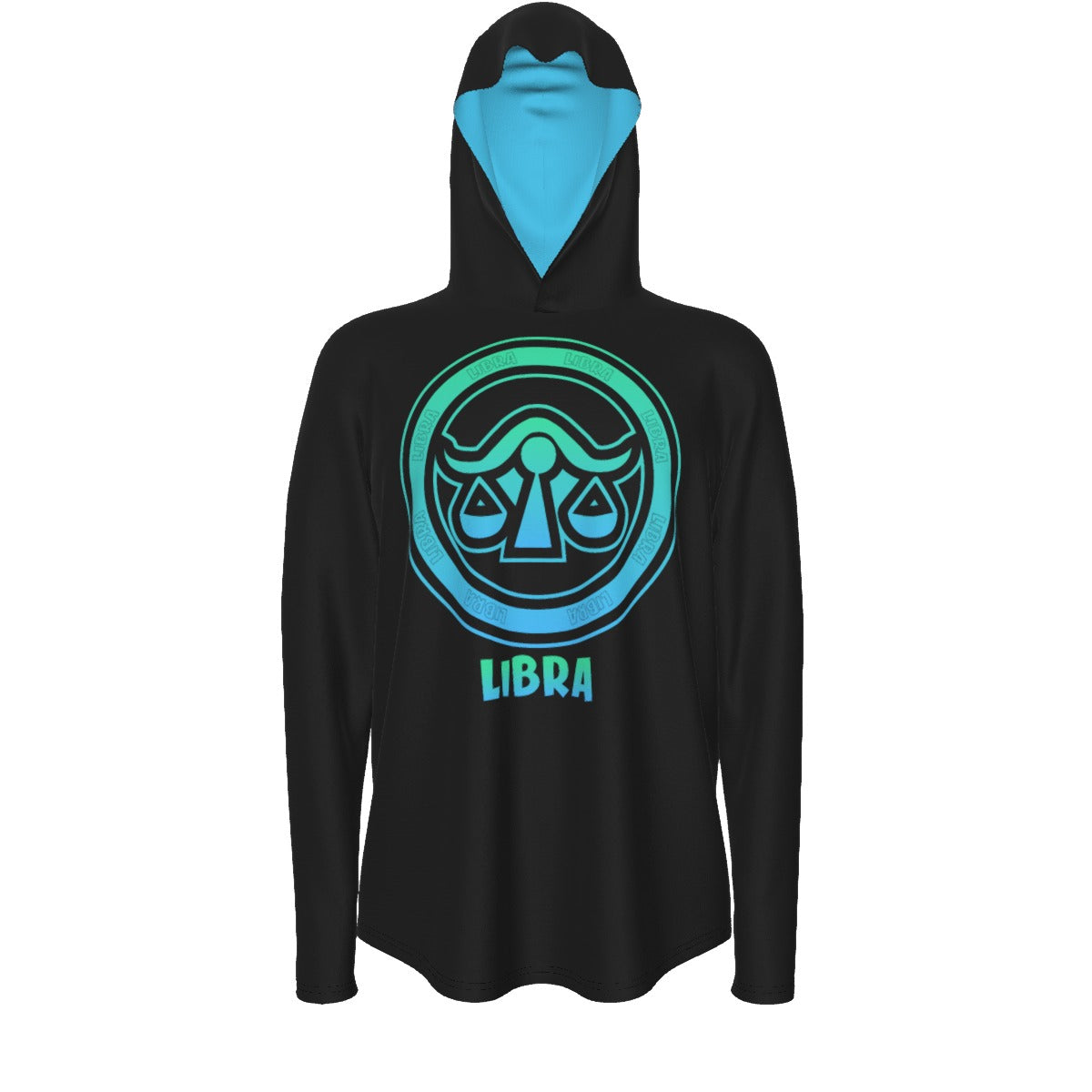 Libra Zodiac Pullover Hoodie with Logo and Thumb Hole