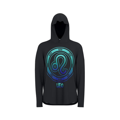 Leo Zodiac Pullover Hoodie with Logo and Thumb Hole