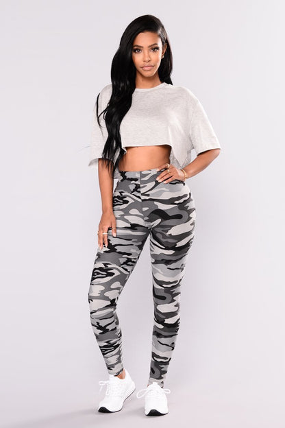 Camouflage Printed Legging Pants 2-Pack