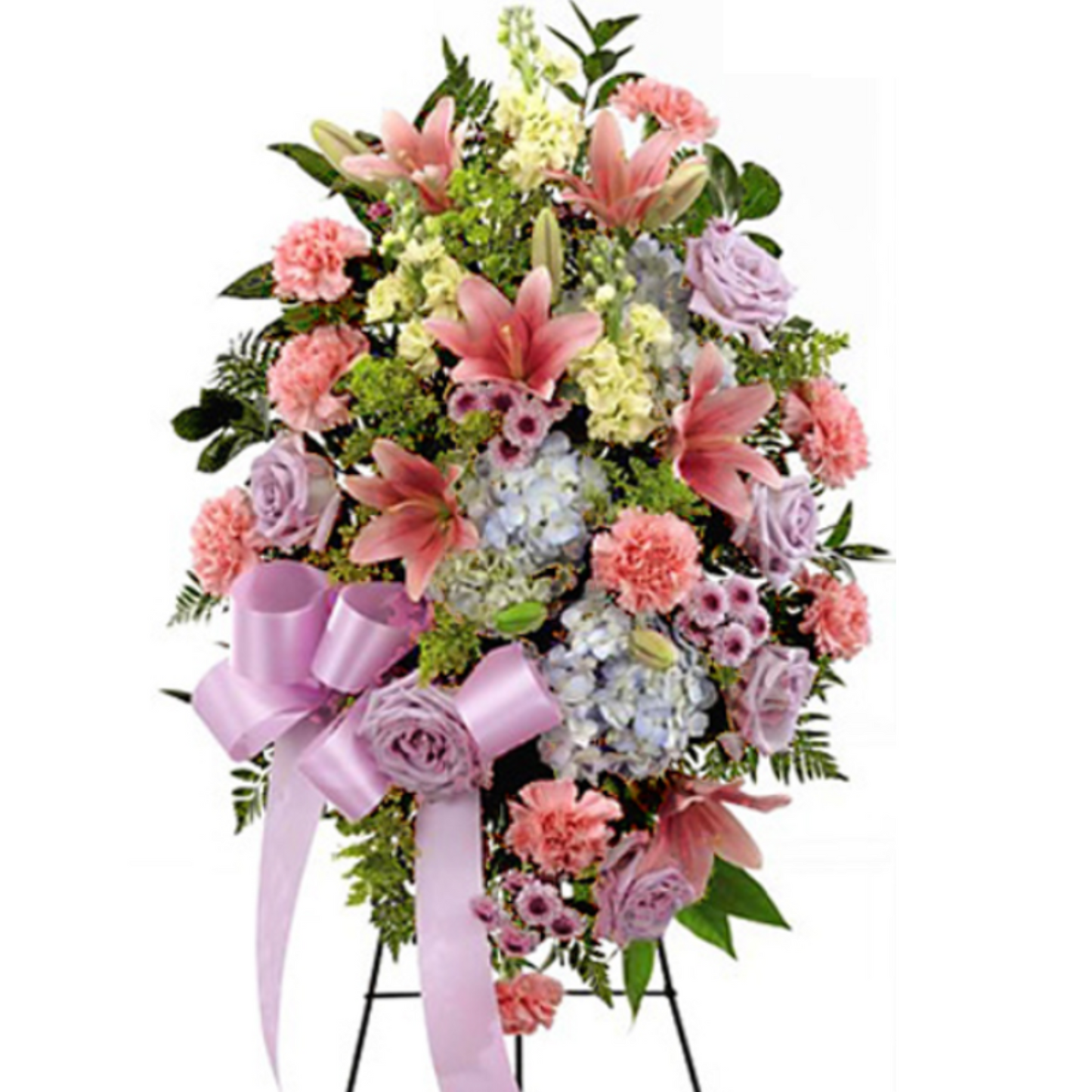 Sympathy Spray of Garden-Fresh Blooms in Bright Colors