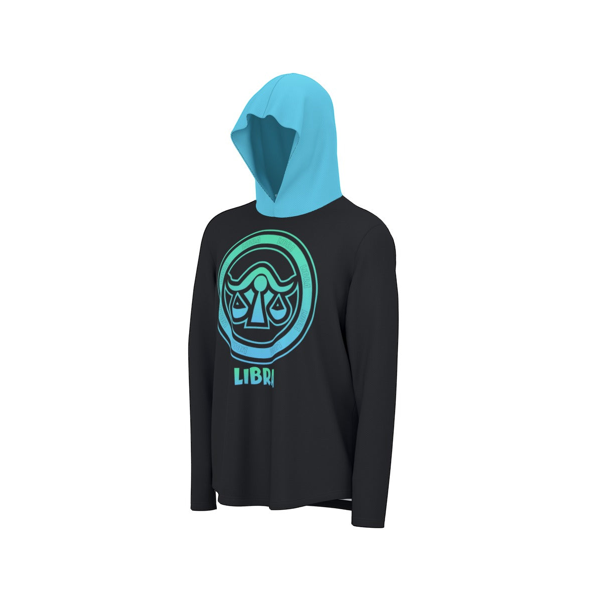 Libra Zodiac Pullover Hoodie with Logo and Thumb Hole