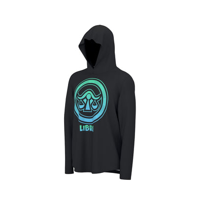 Libra Zodiac Pullover Hoodie with Logo and Thumb Hole