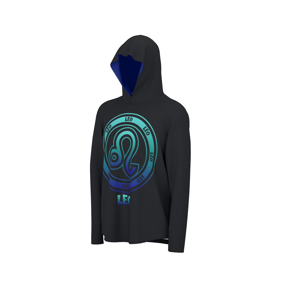 Leo Zodiac Pullover Hoodie with Logo and Thumb Hole