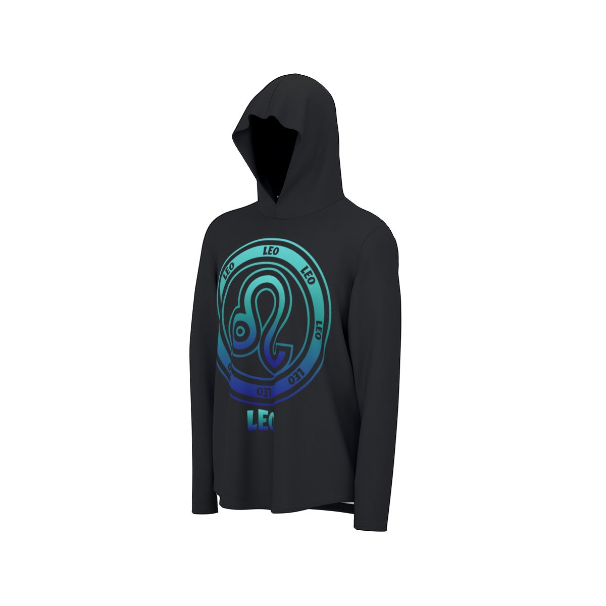 Leo Zodiac Pullover Hoodie with Logo and Thumb Hole