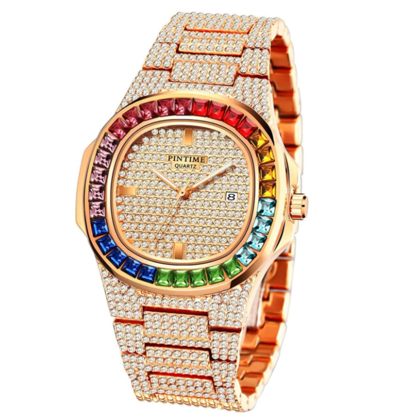 Colorful Diamond Fashion Quartz Bracelet Wristwatch