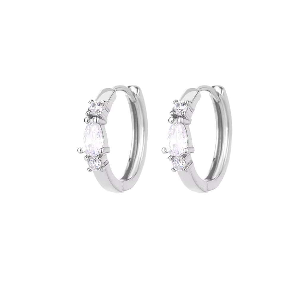 Elegant round Earrings for Women Girls Luxury Stainless Steel Hoop Earrings Vintage Wedding Engagement Aesthetic Jewerly Aretes