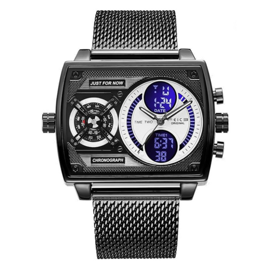 Men's Square Large Dial Trendy Fashion Watch