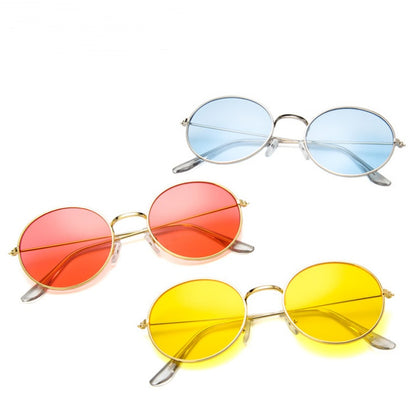 Vintage Round Jelly Transparent Ocean Sunglasses