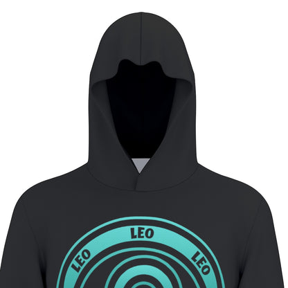 Leo Zodiac Pullover Hoodie with Logo and Thumb Hole