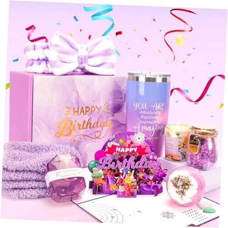 Birthday Gifts for Women Friendship, Bath Relaxing Spa Gifts Basket Set For