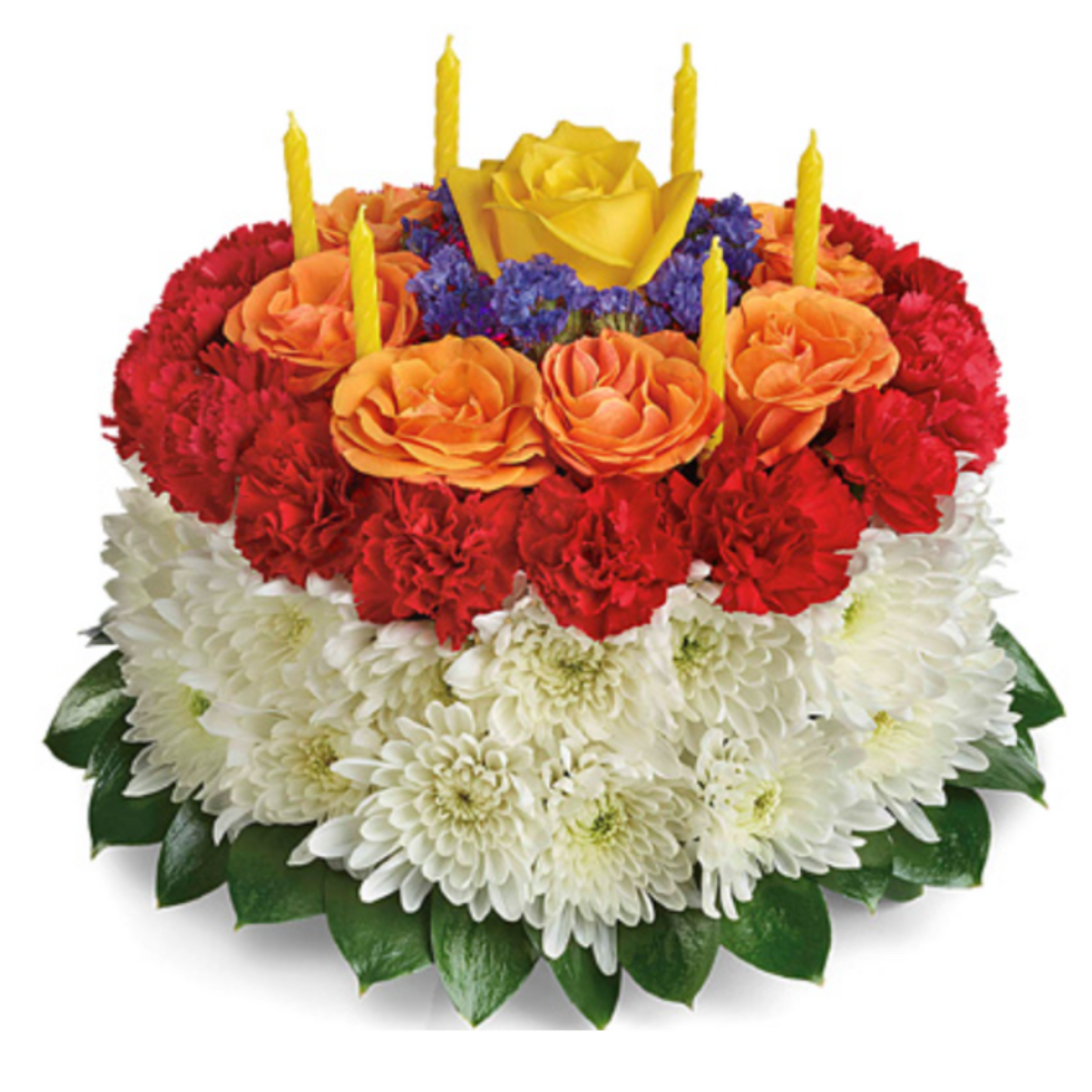 Delightful Design Fresh Cut Blooms, Shaped as a Birthday Cake