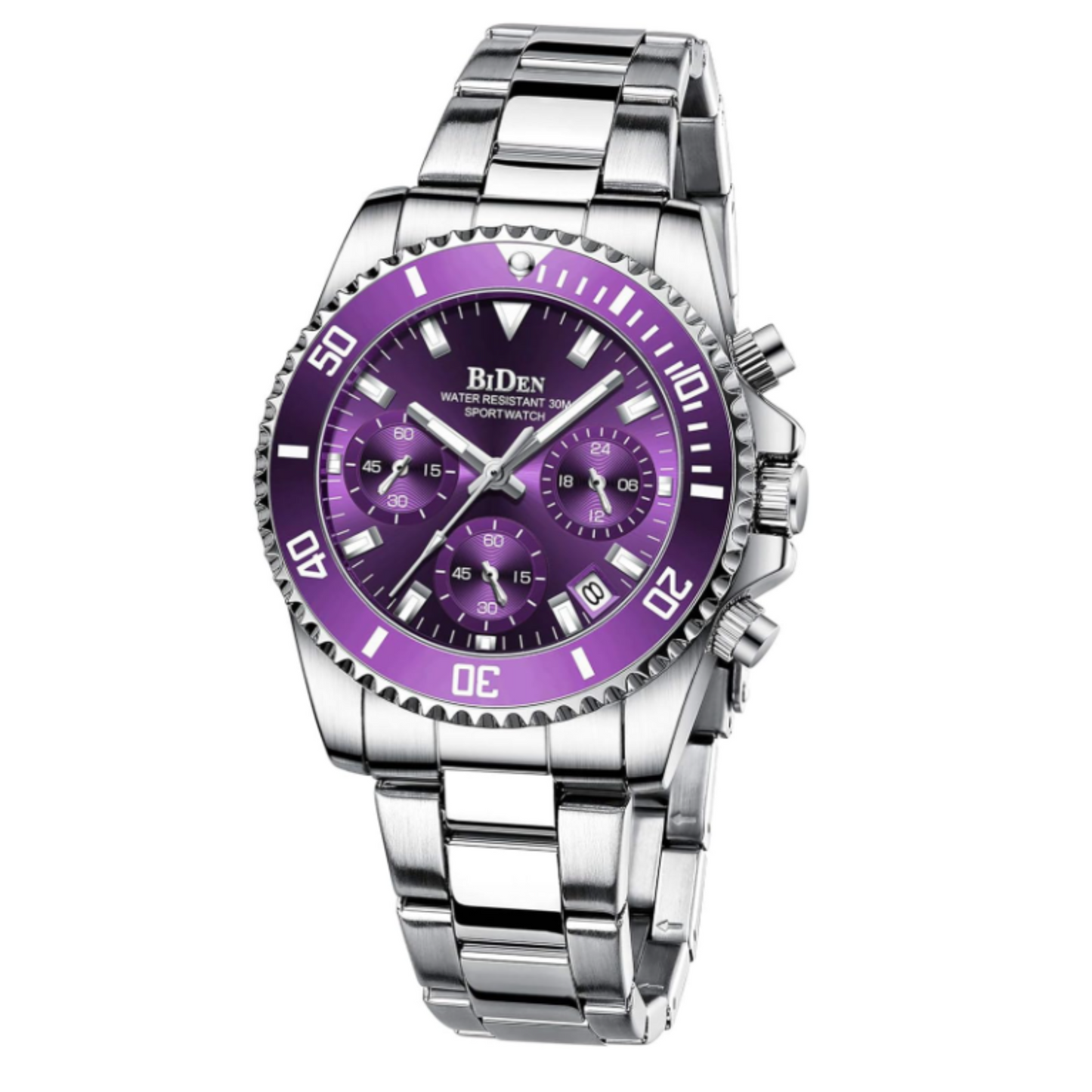 Women Elegant Chronograph Rotatable Bezel Watch