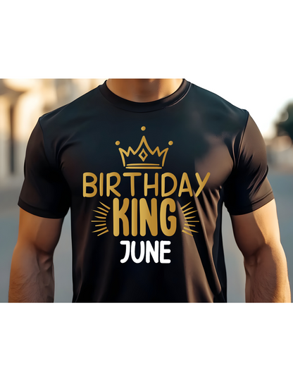 Birthday King Celebration T-Shirt: Choose Your Month