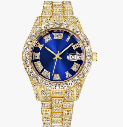 Men's Rhinestone Watch Diamond Quartz Watch