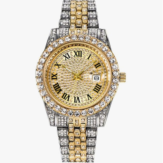 Men's Rhinestone Watch Diamond Quartz Watch