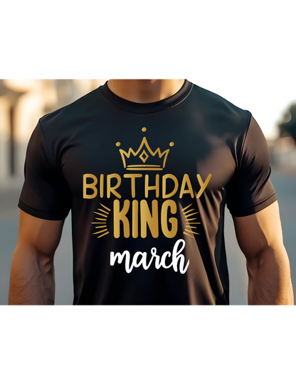 Birthday King Celebration T-Shirt: Choose Your Month