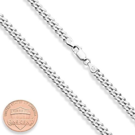Italian 7mm Diamond Cut Men's Cuban Link Necklace