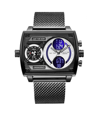 Men's Square Large Dial Trendy Fashion Watch