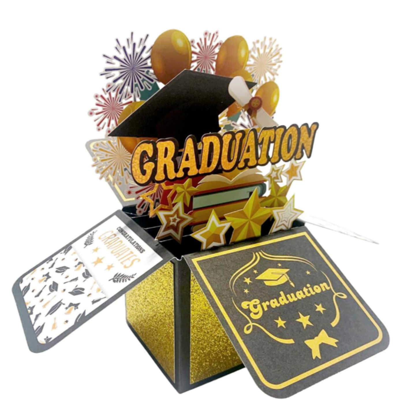 3D Graduation Pop-Up Card with Envelope - Congrats!