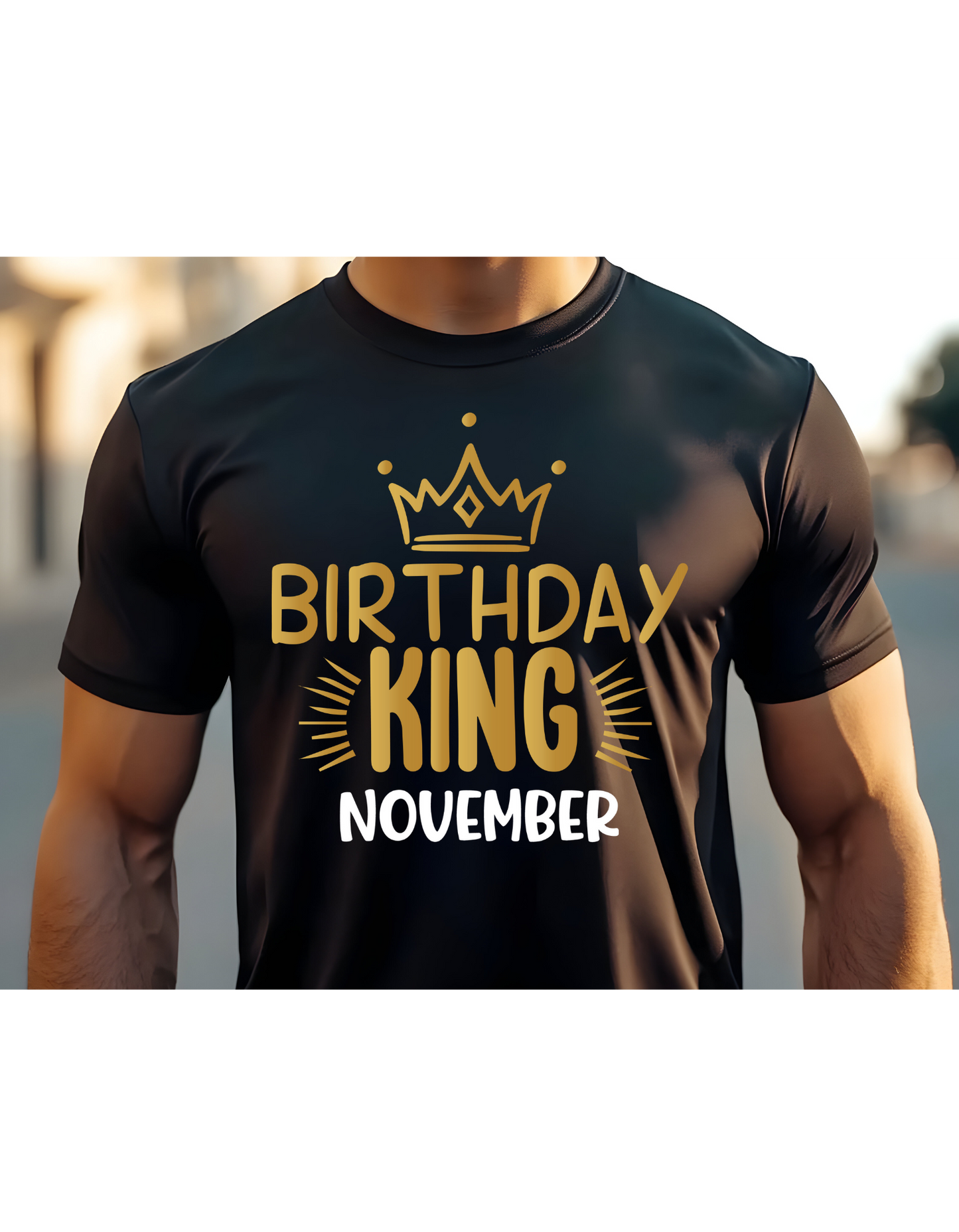 Birthday King Celebration T-Shirt: Choose Your Month