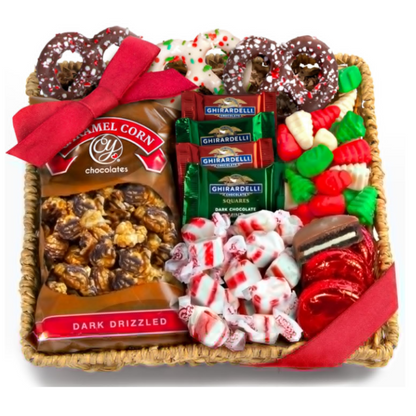 Holiday Classic Chocolate, Candy & Crunch Gift Basket