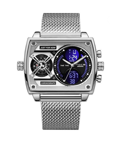 Men's Square Large Dial Trendy Fashion Watch