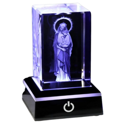 Home Crystal Good Shepherd 3D Statue Jesus Figurine Gift