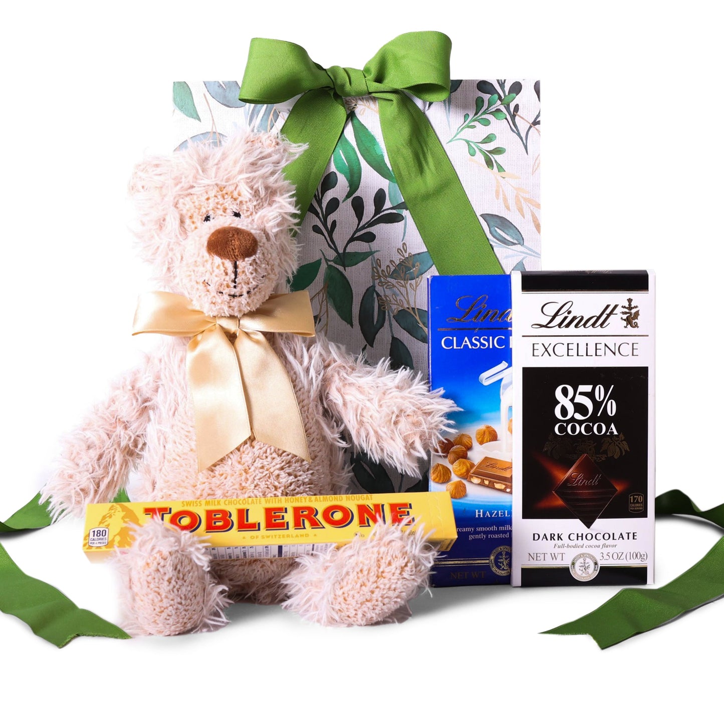 Sweet Hugs: Brown Teddy Bear and Lindt Chocolates Gift