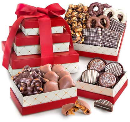 Holiday Classic Chocolate, Candy & Crunch Gift Basket