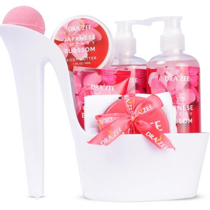 Bath and Body - 8 Pcs Luxury Rose Scented Heel Shoe Spa Gift Set