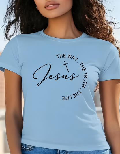 Jesus "The Way, The Truth, The Light" Casual Soft Tshirt