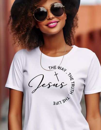 Jesus "The Way, The Truth, The Light" Casual Soft Tshirt